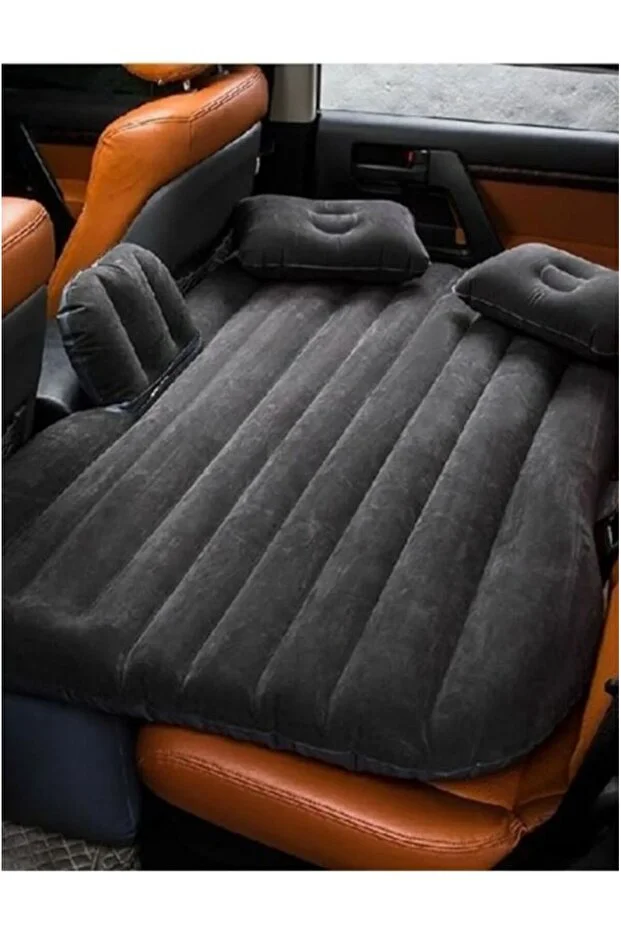 Şişme Yatak Araba Ve Kamp Yatağı Çanta Elektrikli Pompa Tamir Kiti Ve Yastıklı Yatak Seti